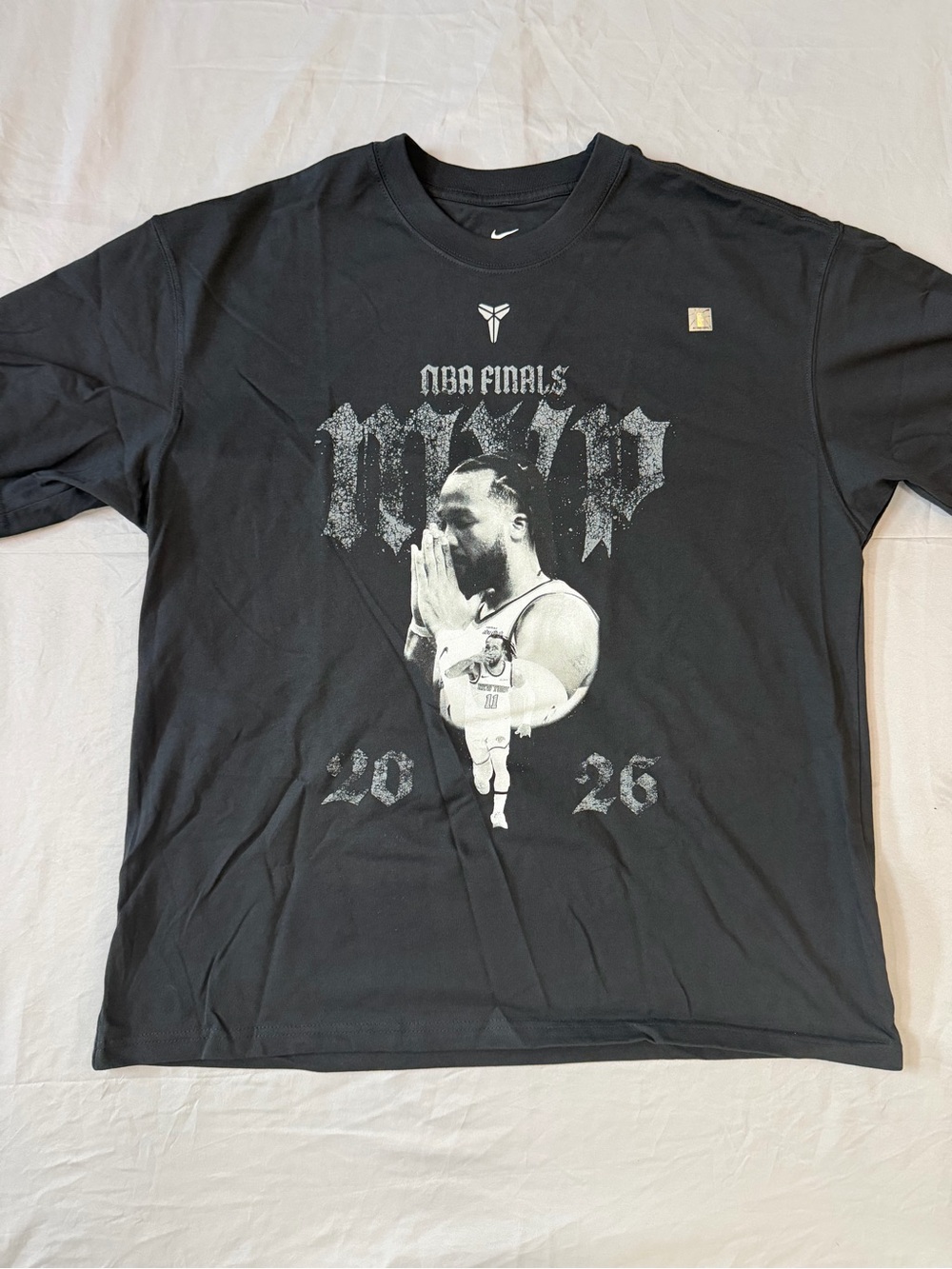 New York Knicks Jalen Brunson Nike Black 2026 NBA Finals MVP T-Shirt Size XL